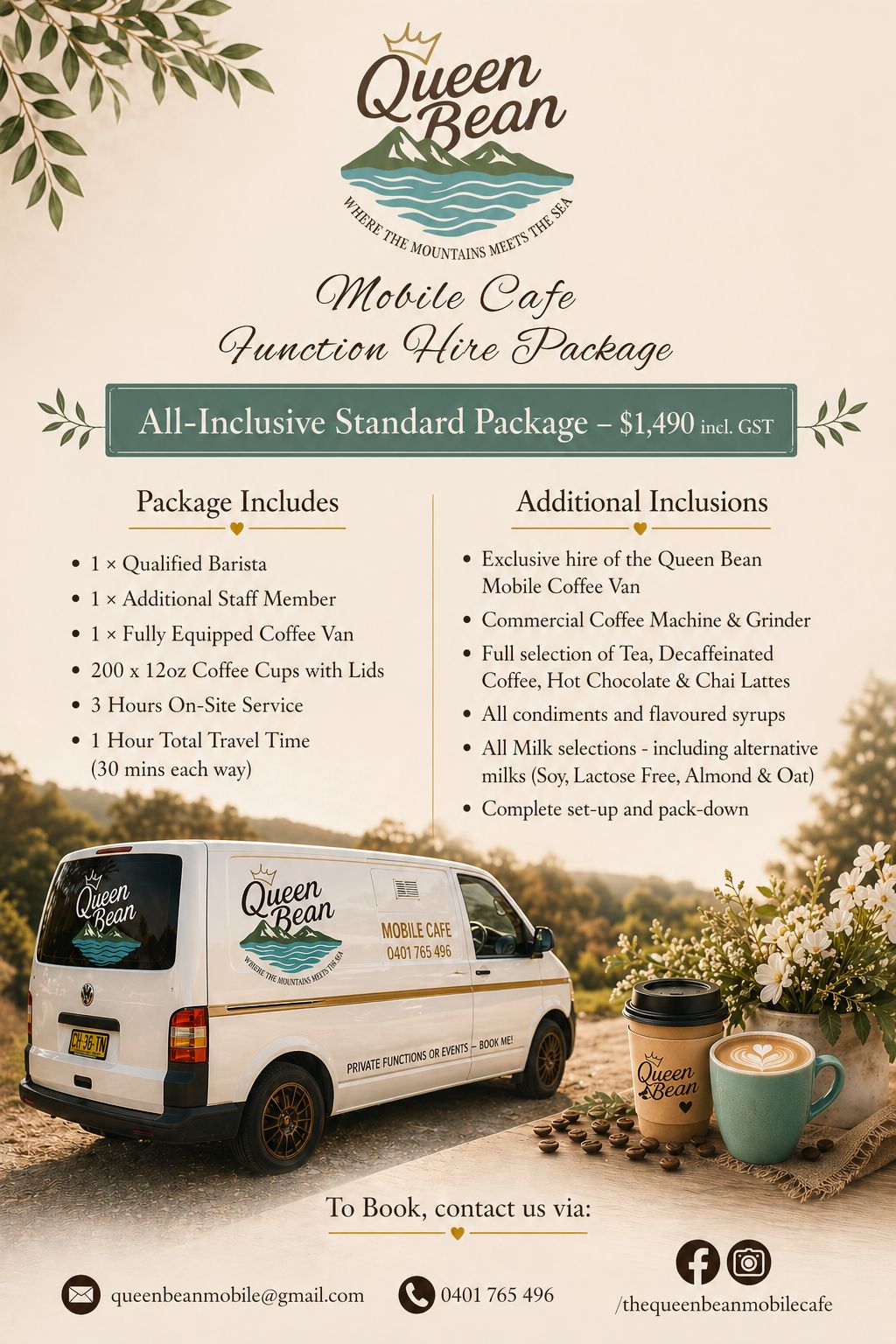 Queen Bean All-Inclusive Standard Package details
